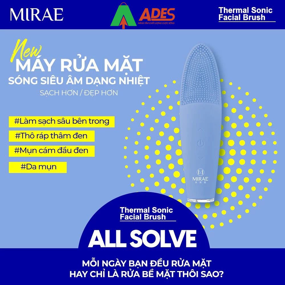 May rua mat Mirae Thermal Sonic Facial Brush