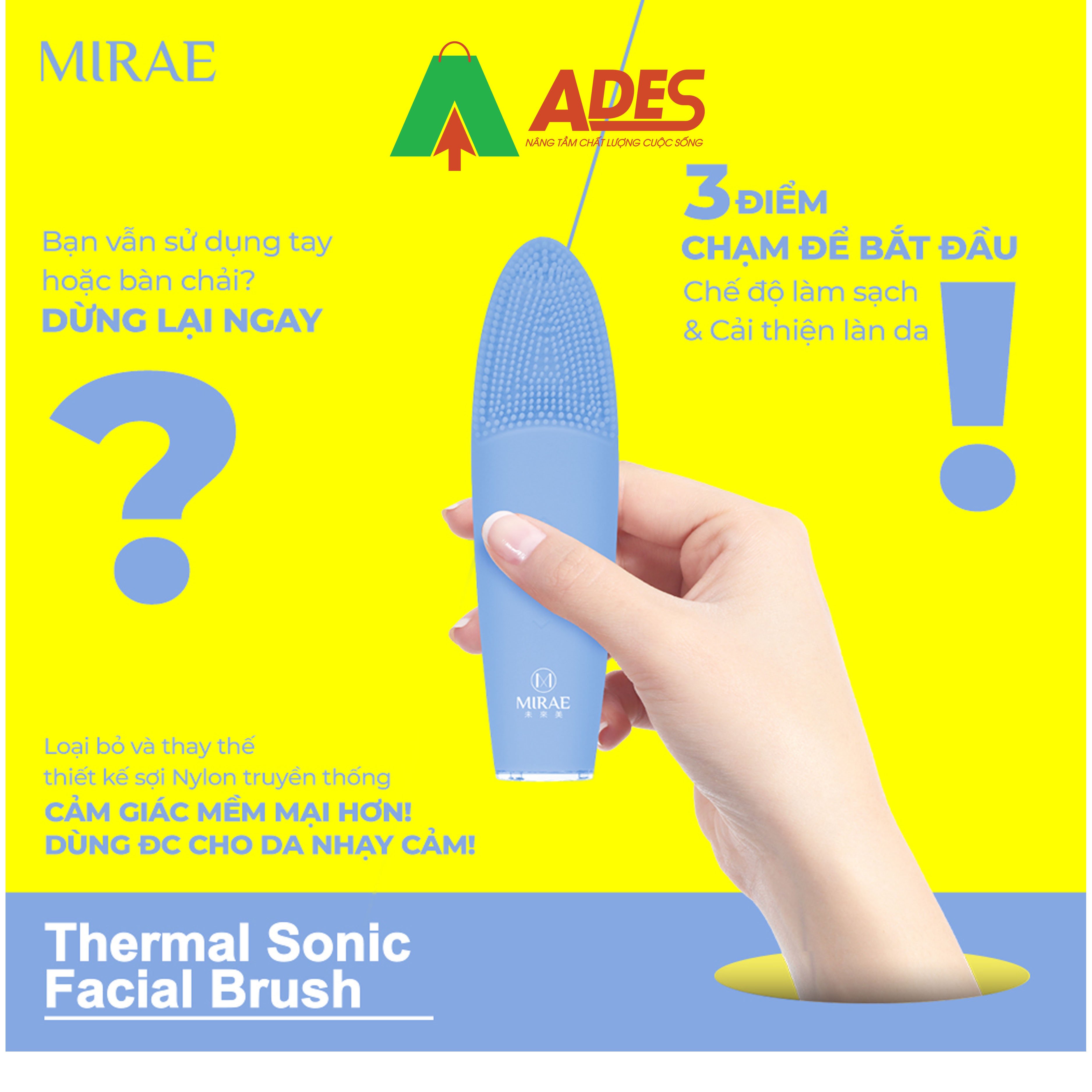 May rua mat Mirae Thermal Sonic Facial Brush