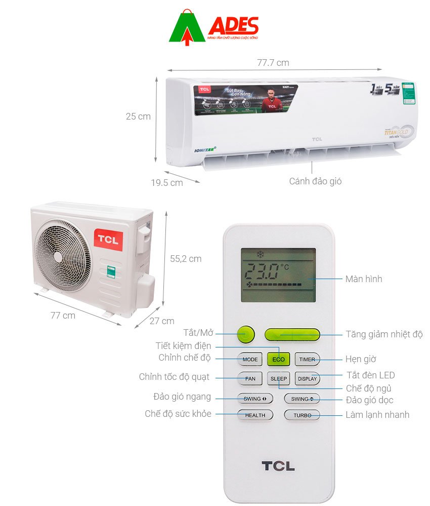 Thong tin ki thuat dieu hoa TCL TAC-N12CS/XA21