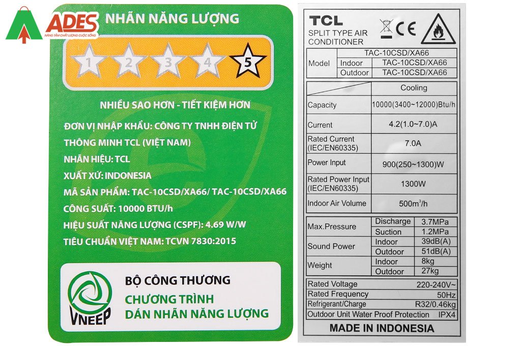 Hinh anh thuc te dieu hoa TCL TAC-10CSD/XA66