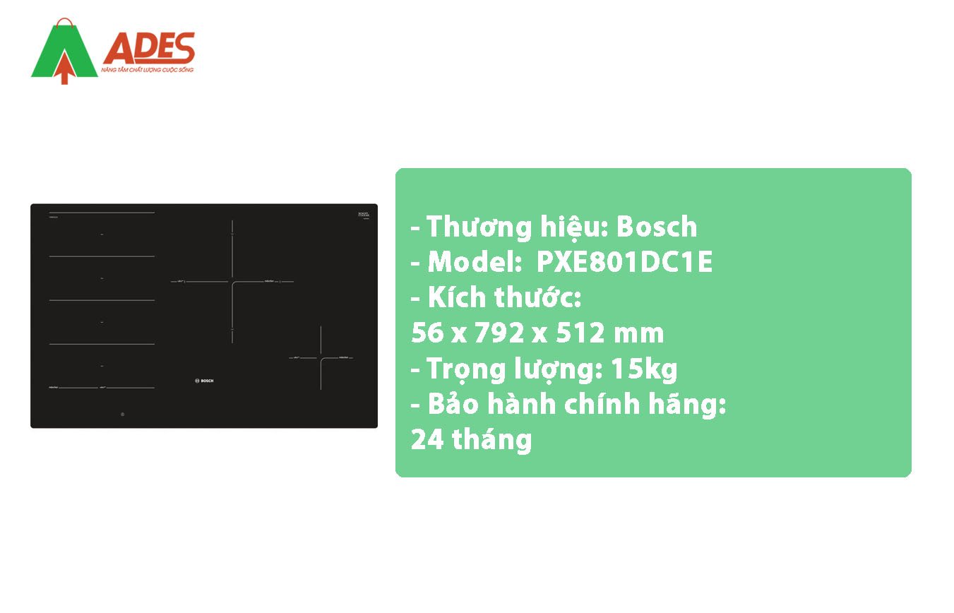 Thong tin ki thuat bep tu Bosch PXE801DC1E