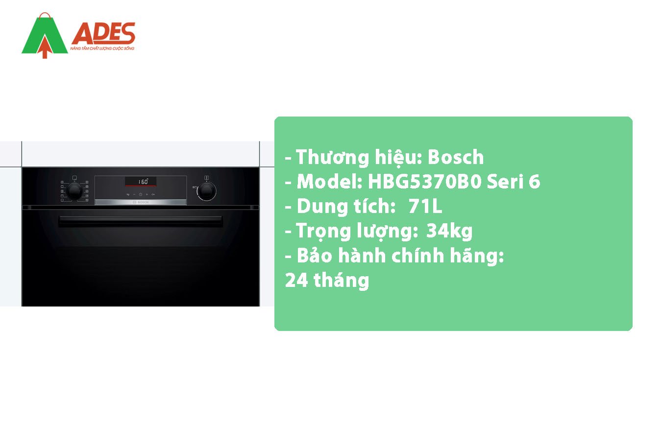 Thong tin ki thuat lo nuong Bosch HBG5370B0 Seri 6