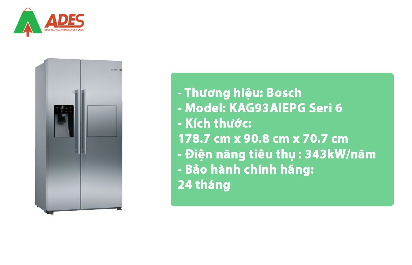 Thong tin ki thuat tu lanh Bosch KAG93AIEPG Seri 6