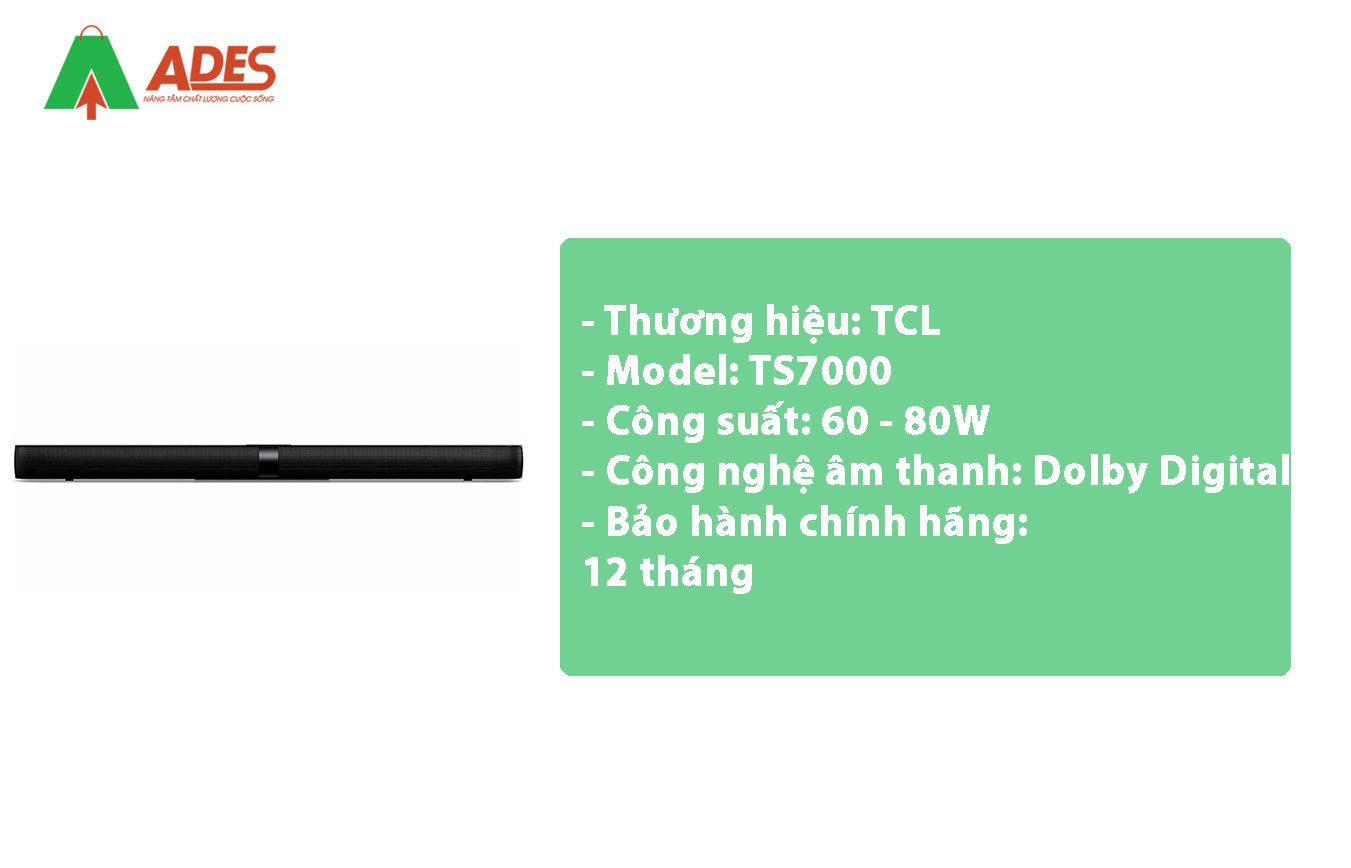 Thong tin ki thuat loa Soundbar TCL TS7000