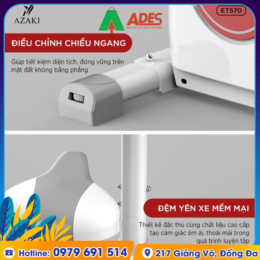 Xe Dap Tap The Duc Azaki Everest ET570 chinh hang