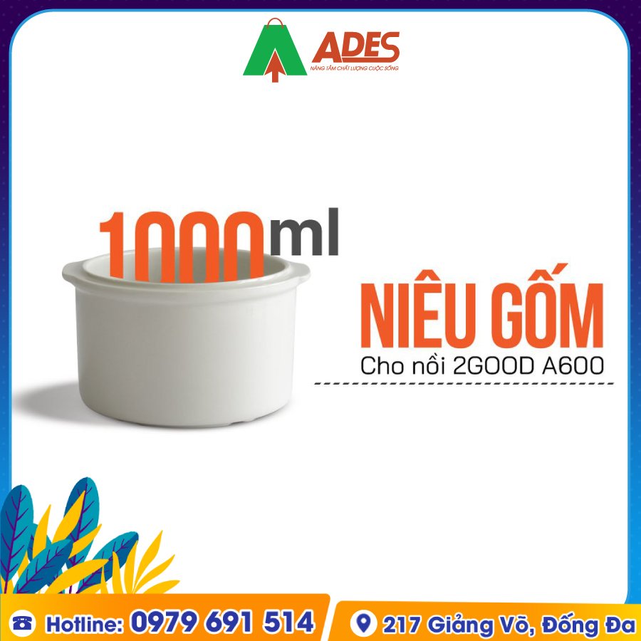 Phu kien noi nau cham 2Good A600 Nieu Gom (1000ml) khuyen mai