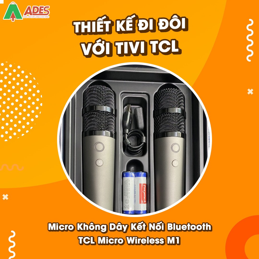 Micro khong day TCL Micro Wireless M1 thiet  ke di doi voi tivi TCL