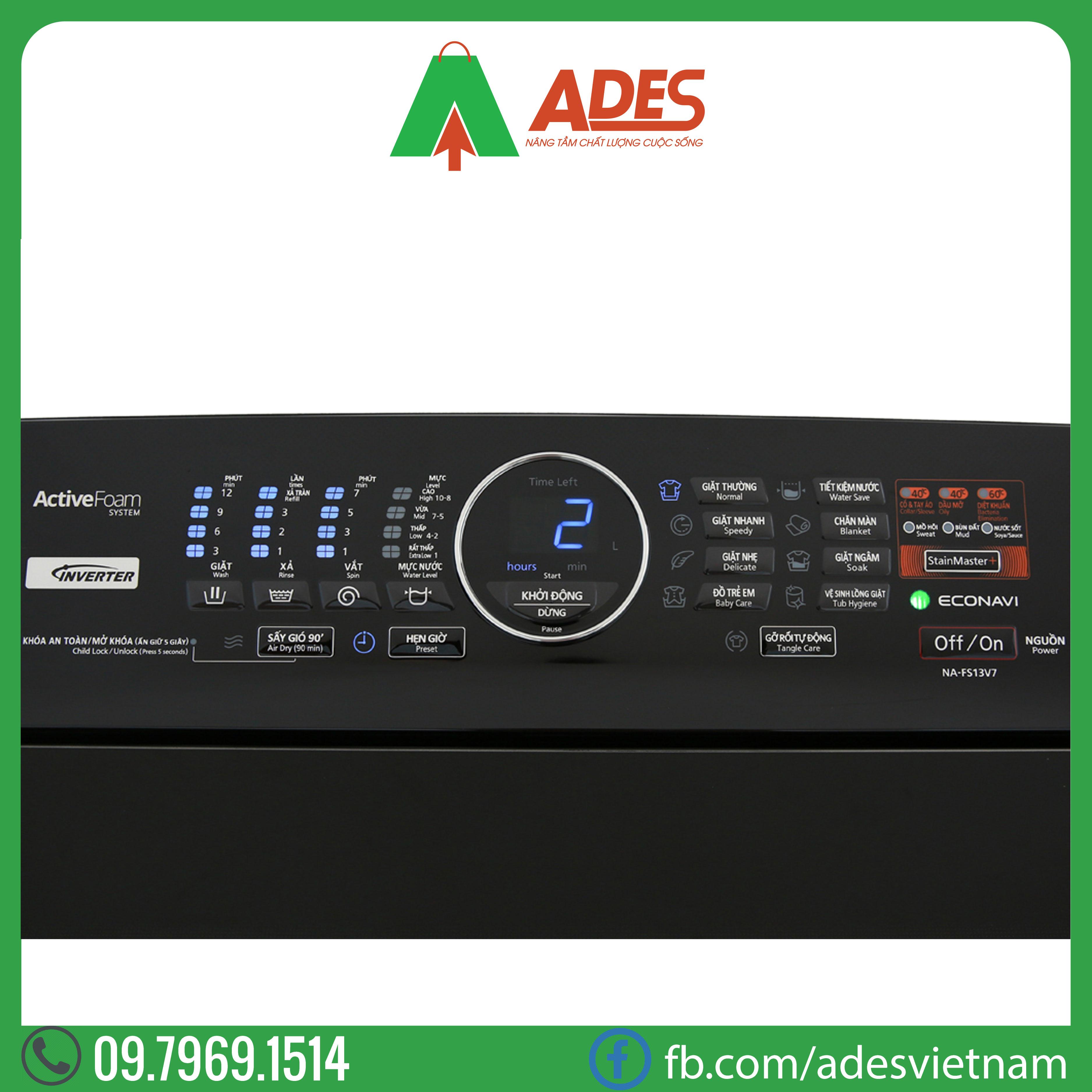 may giat panasonic inverter 13.5 kg na-fs13v7srv | chinh hang, gia re