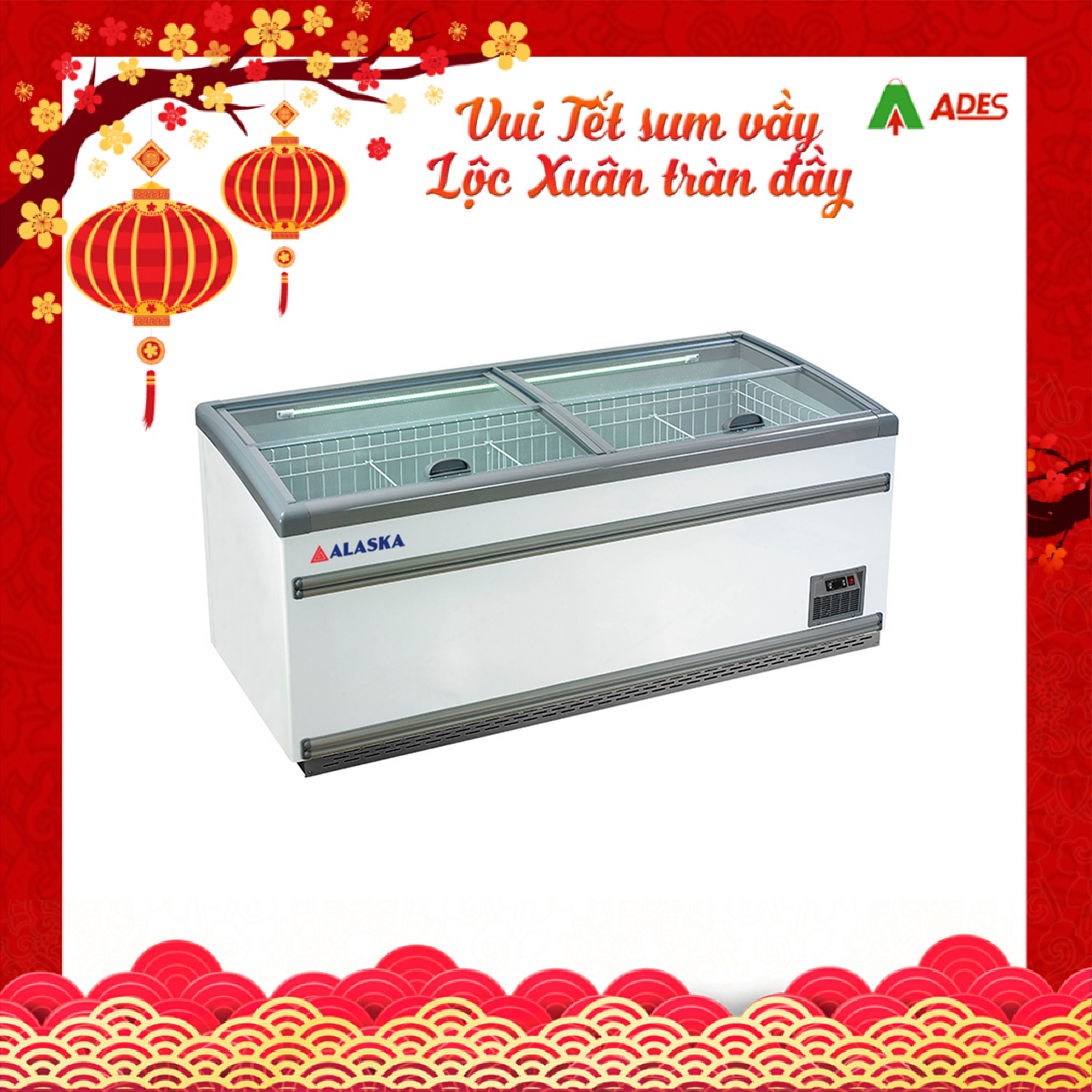 Tủ đông siêu thị 2 kiếng lùa Alaska SDC 950Y | Điện máy giá gốc ADES