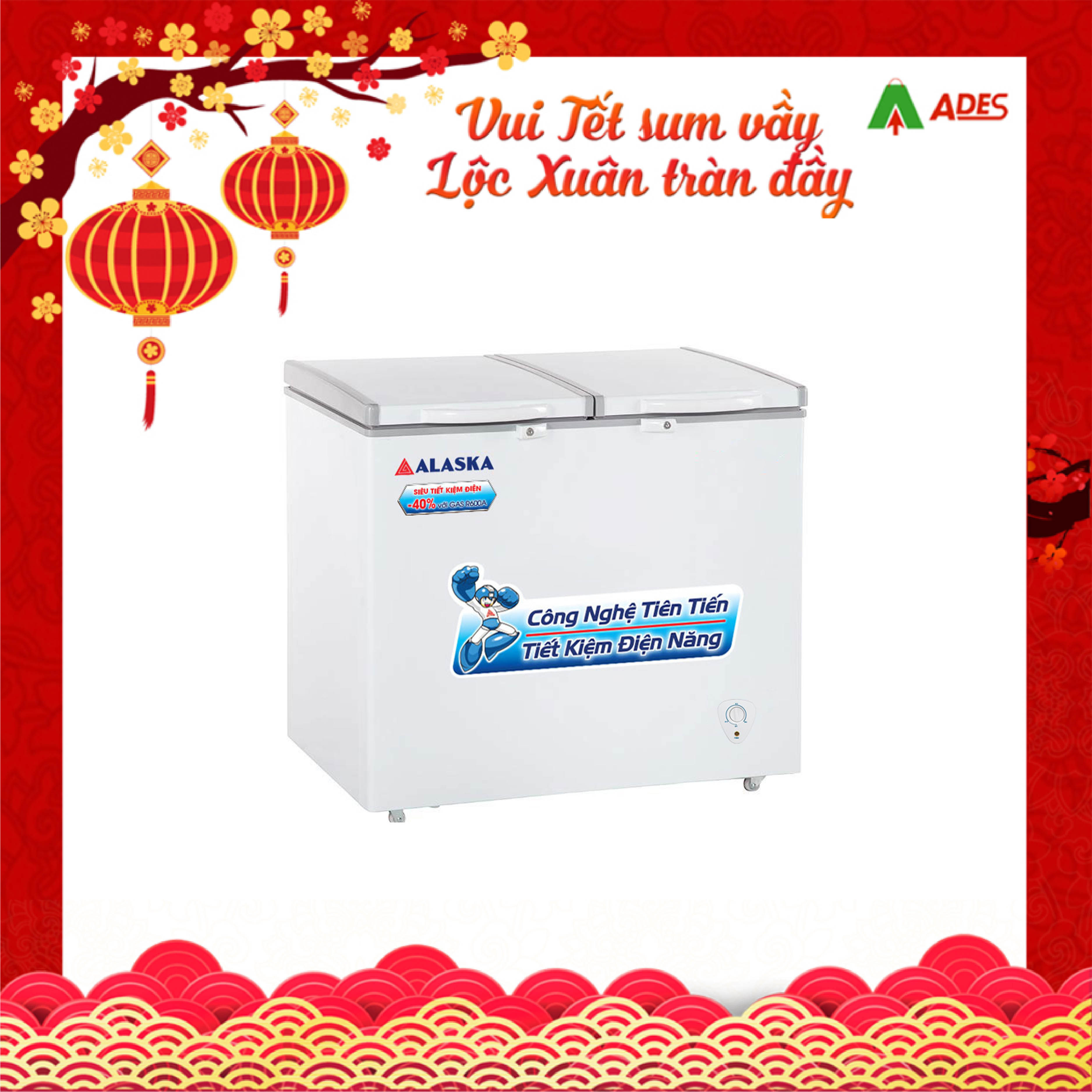 Tủ đông 2 ngăn đông mát Alaska BCD 5568C | Điện máy giá gốc ADES