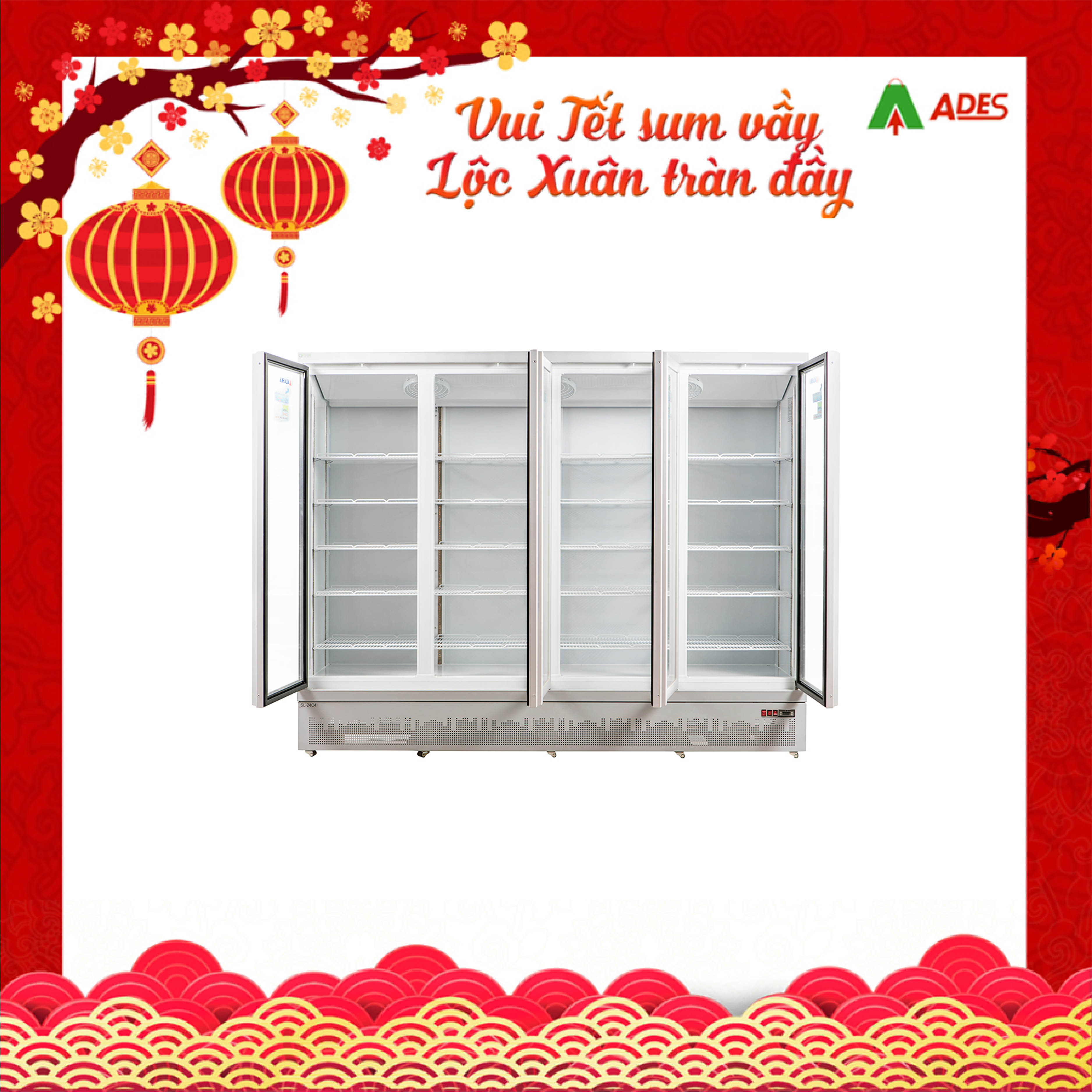Tủ mát lớn dàn đồng 4 cửa Alaska SL 24C4 | Điện máy giá gốc ADES