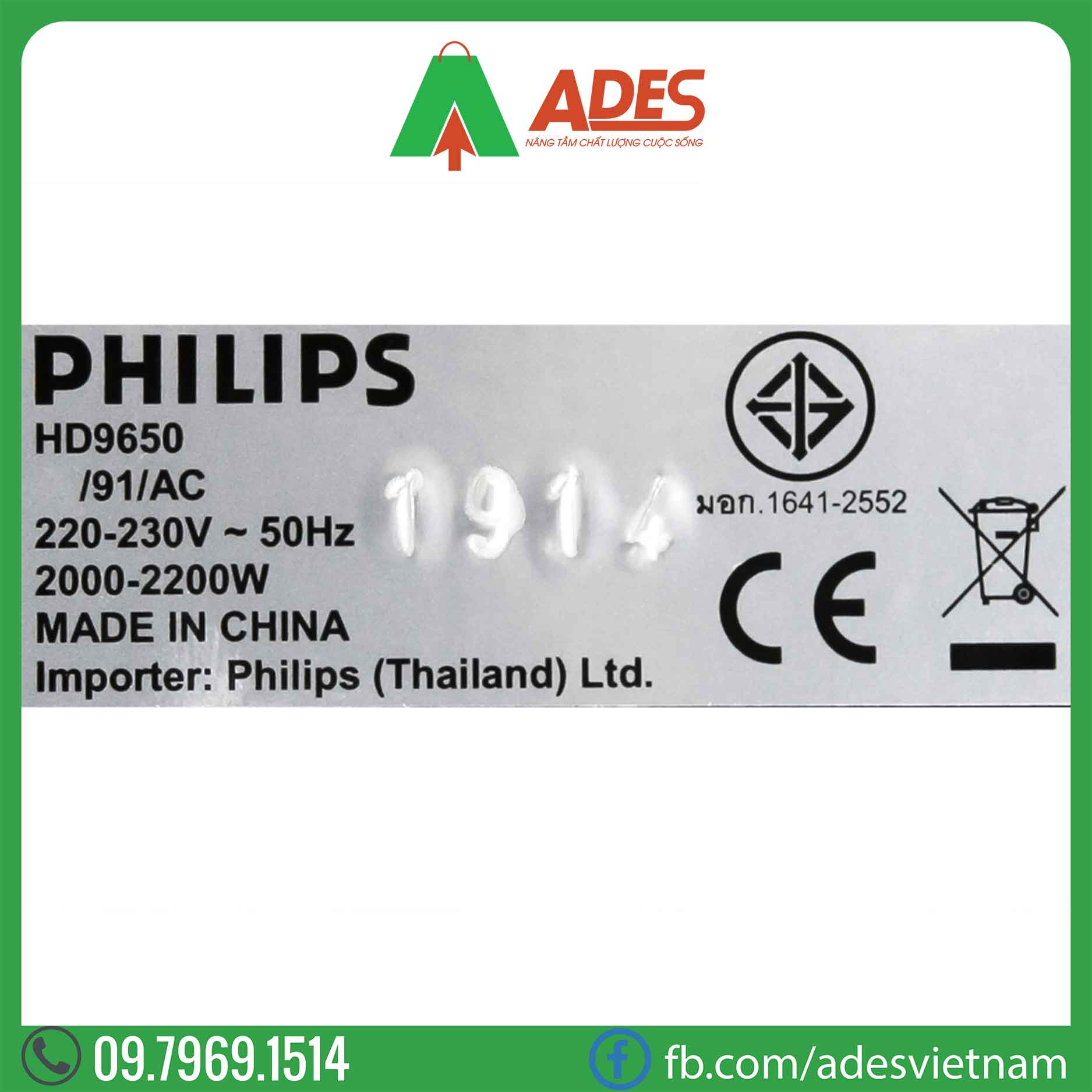 Noi chien khong dau Philips HD9650/91