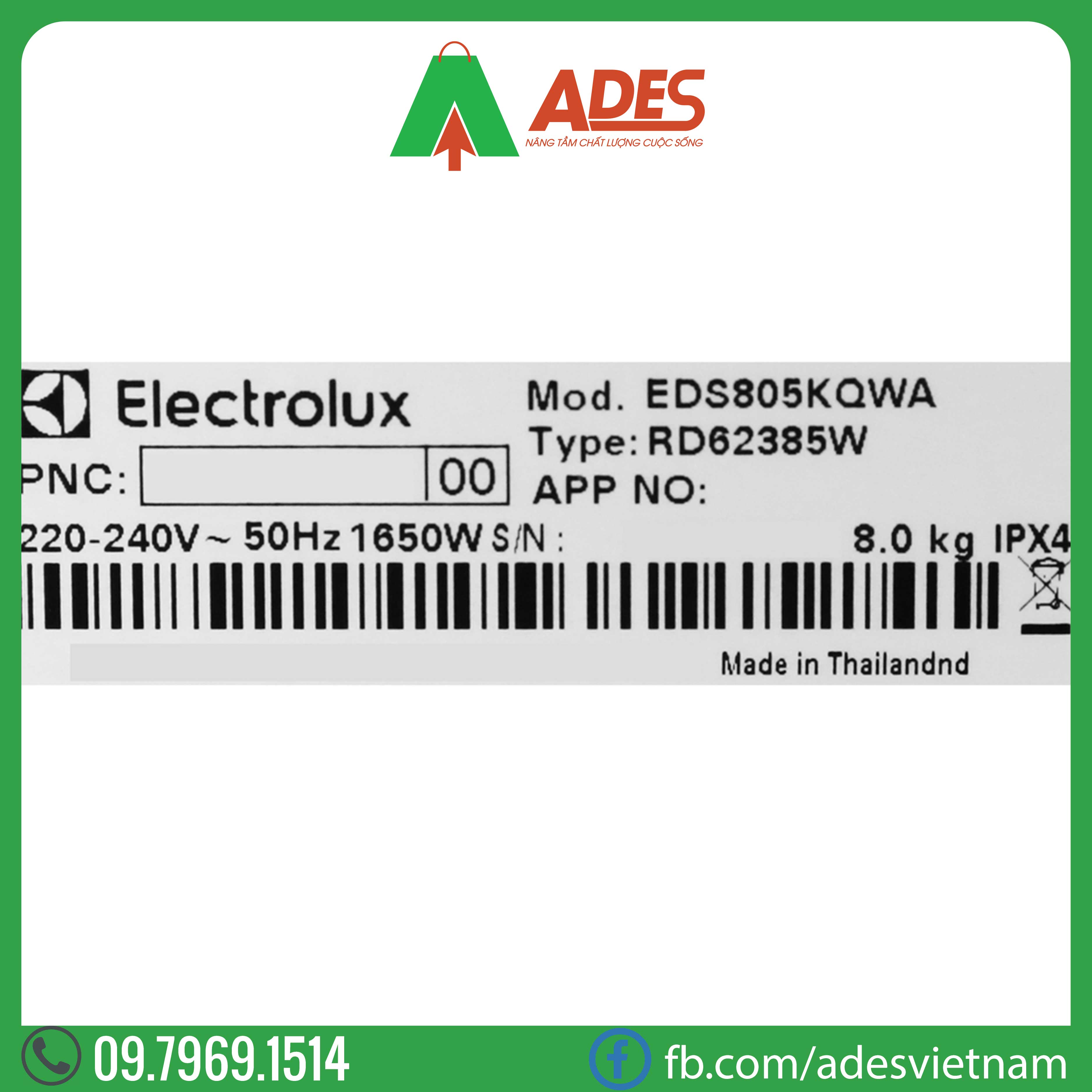 May say Electrolux 8kg EDS805KQWA