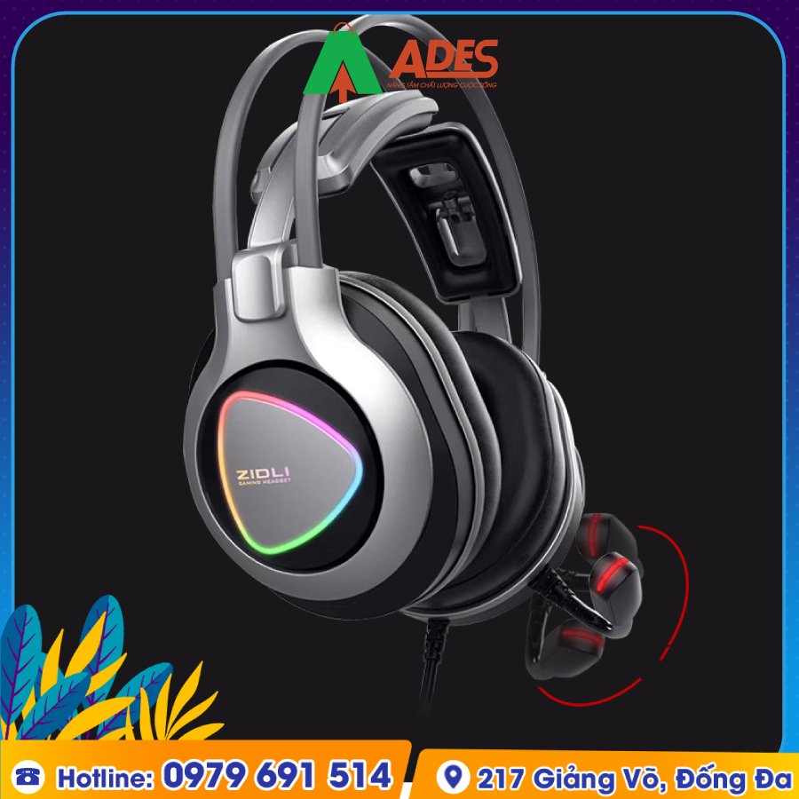 Tai Nghe Gaming Over-Ear Zidli ZH-A10 (7.1) gia soc