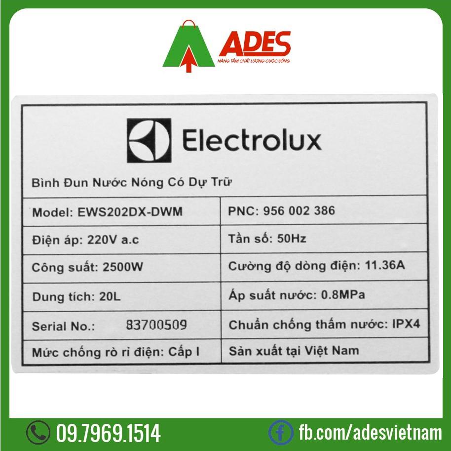 Binh nong lanh Electrolux EWS202DX-DWM