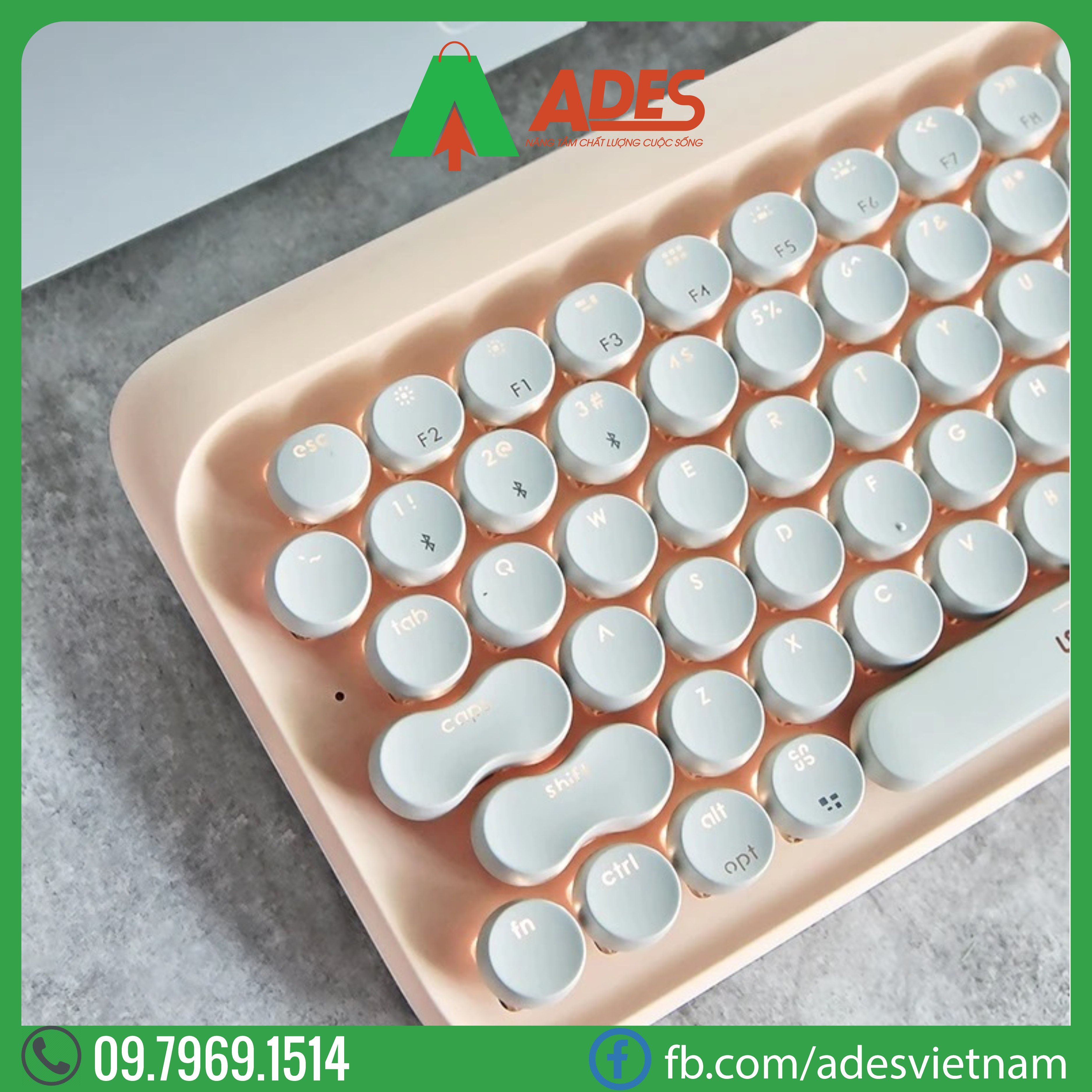 ban phim co khong day LOFREE MILKTEA