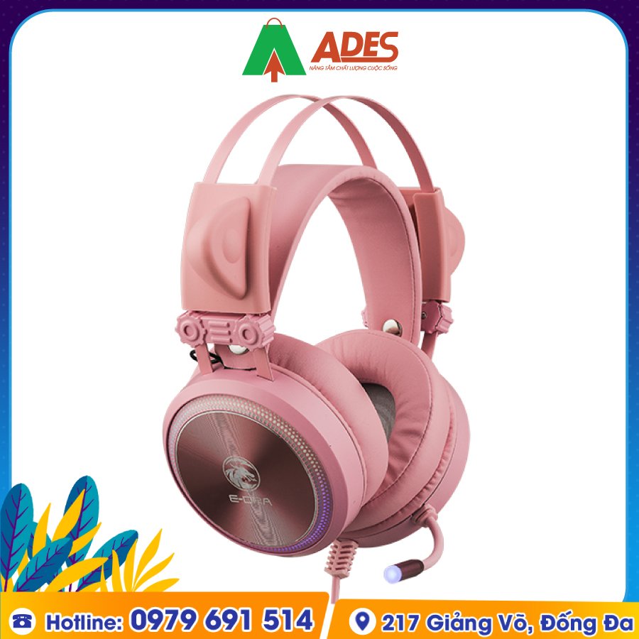 Tai Nghe Gaming Edra EH412 Pink moi 2021