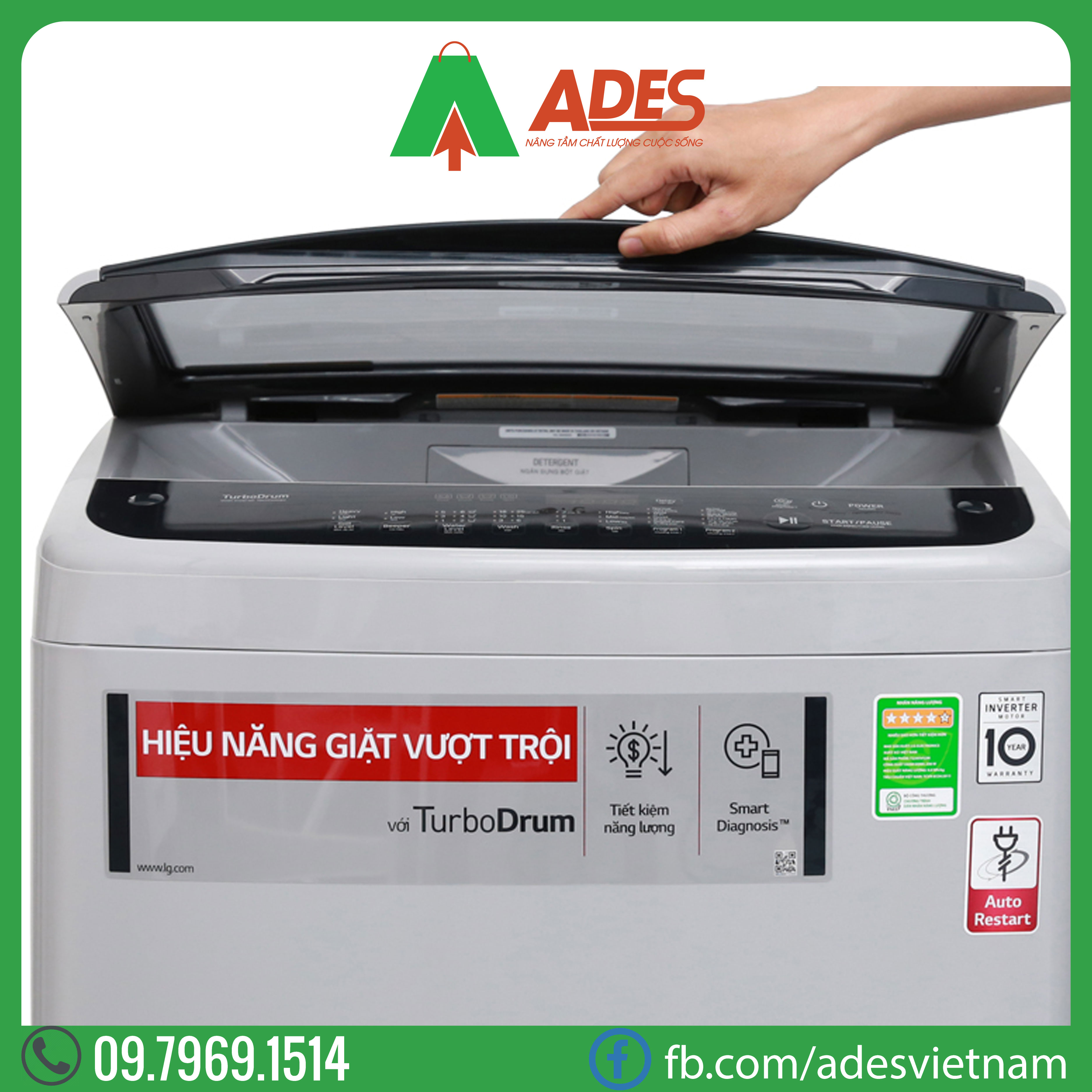 May giat LG Inverter 8.5 kg T2385VS2M