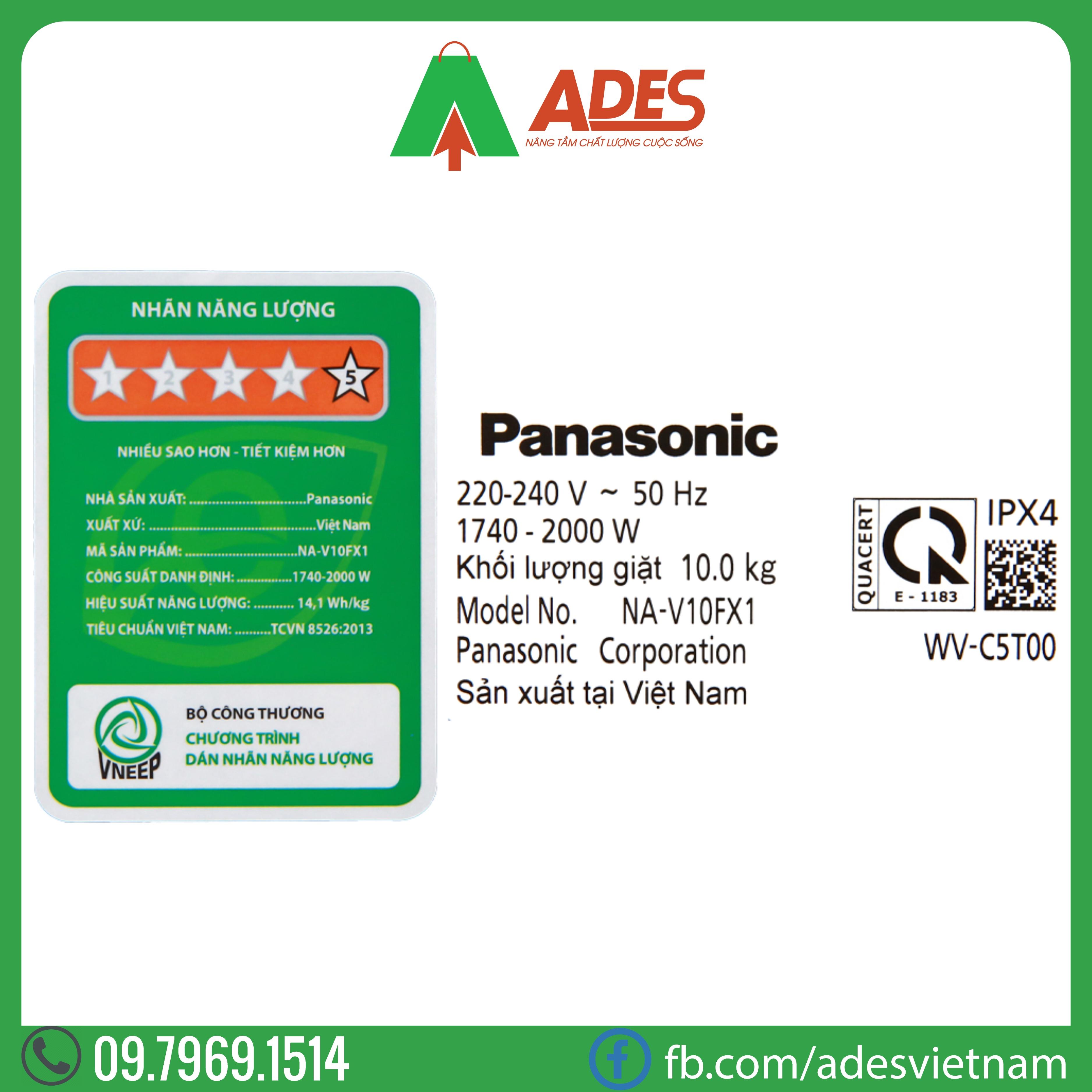 may giat Panasonic Inverter NA-V10FX1LVT