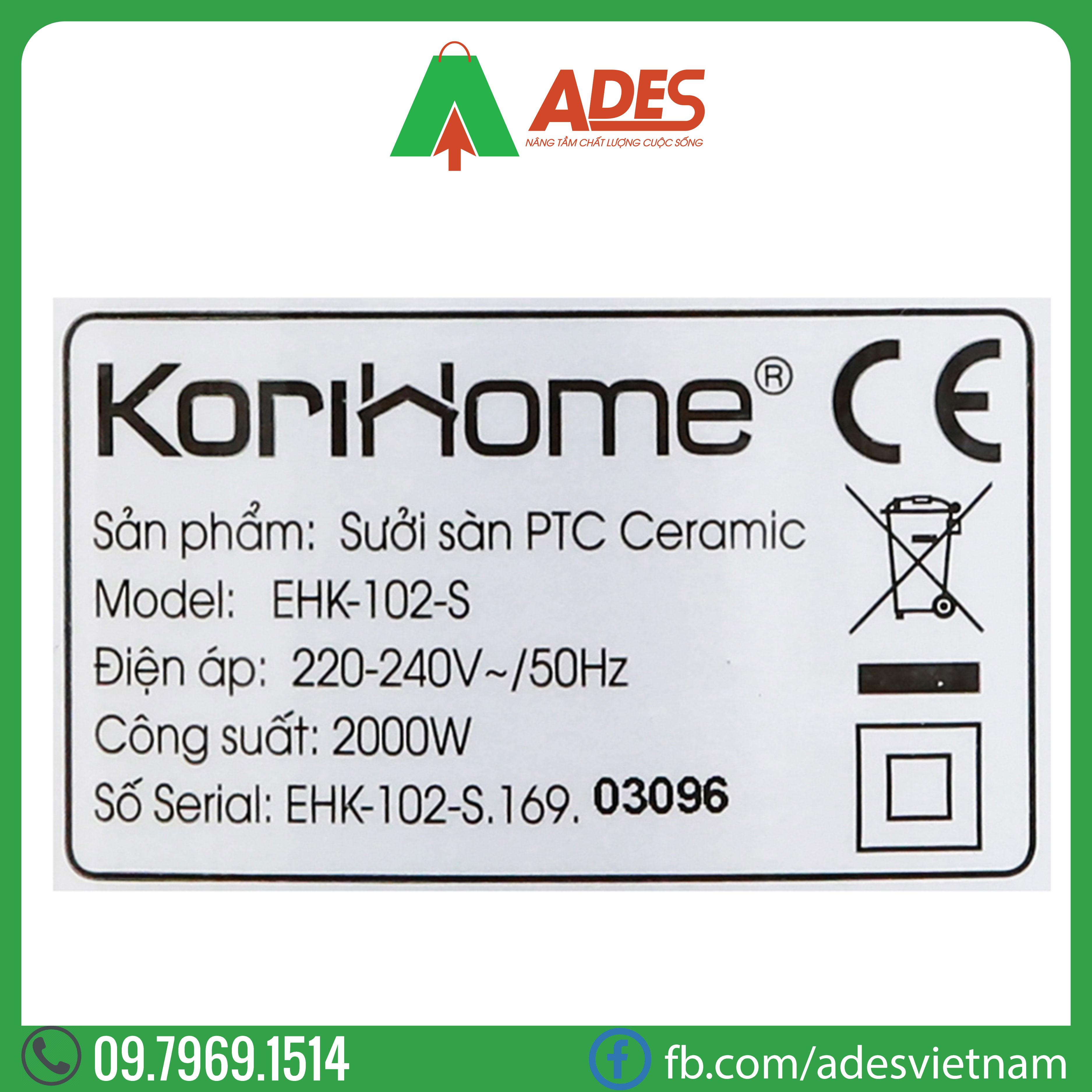 May Suoi KORIHOME EHK-102-S