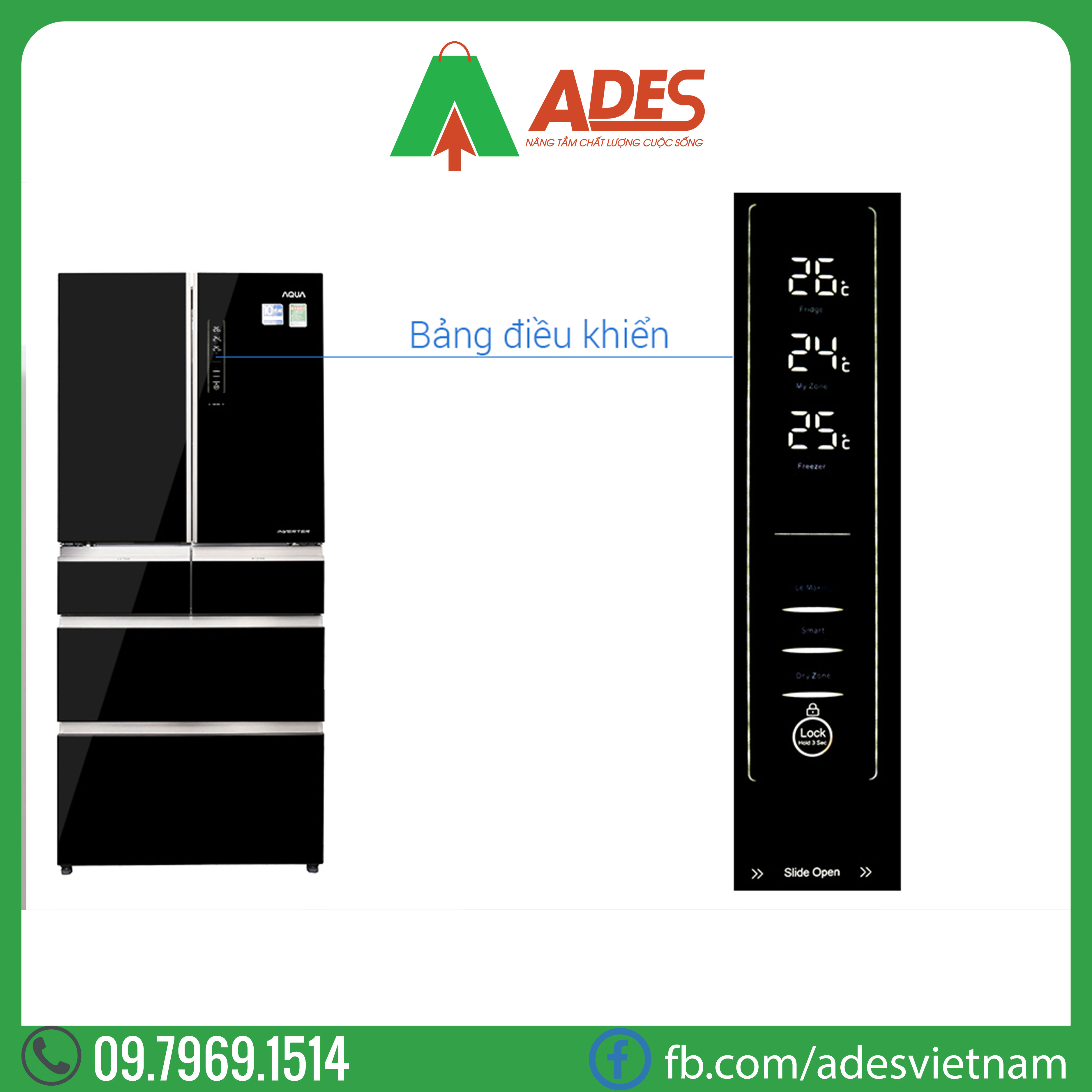 Tu lanh Aqua IG686AM(GB) Inverter