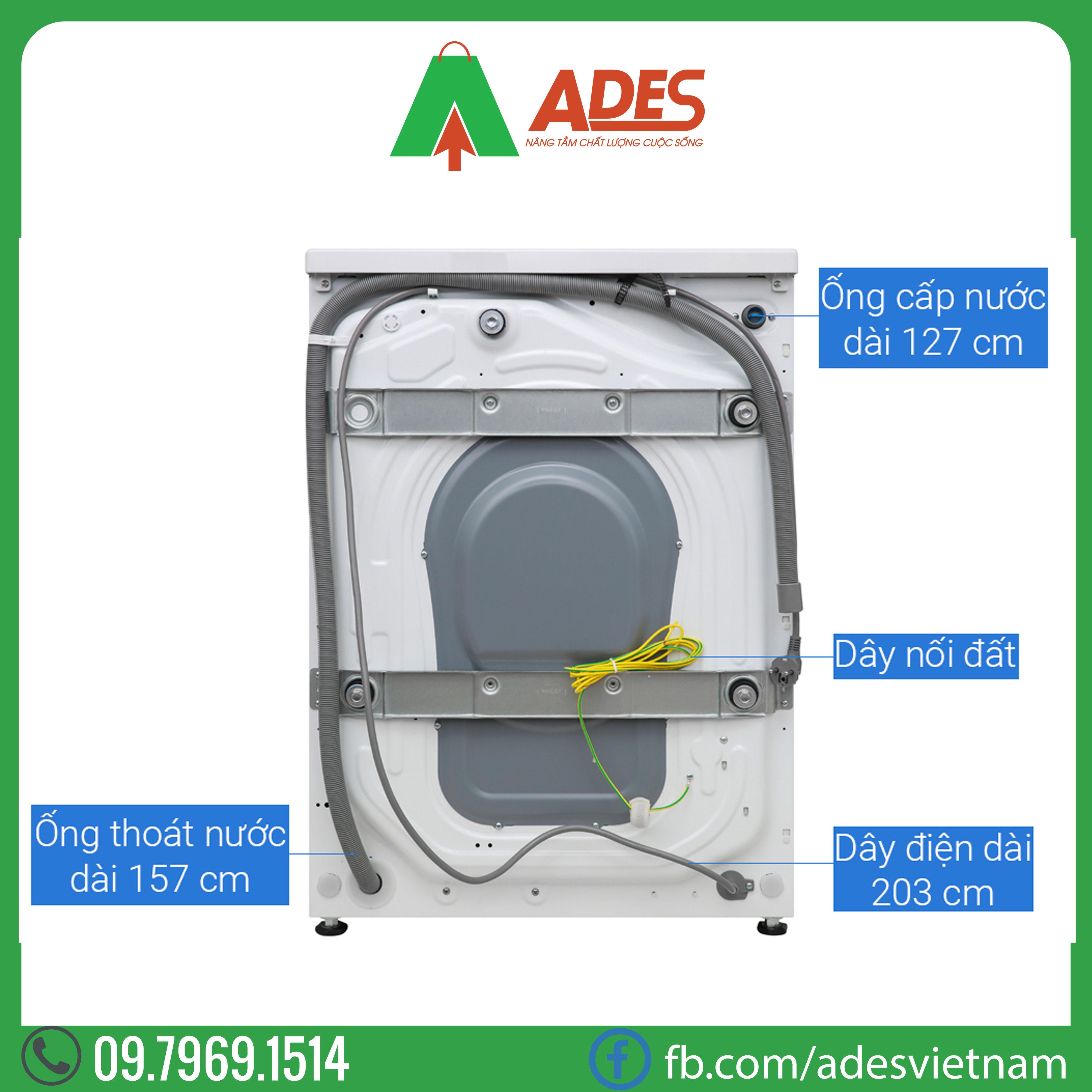 may giat aqua inverter 9.5kg aqd-d950e w | chinh hang, gia re