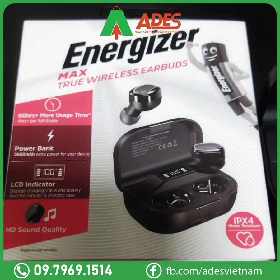 Hop Tai nghe True Wireless Stereo Energizer UB 2607