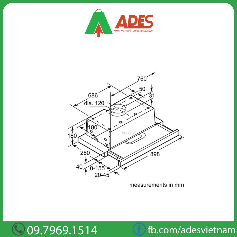 may hut mui Bosch DFT93AC50