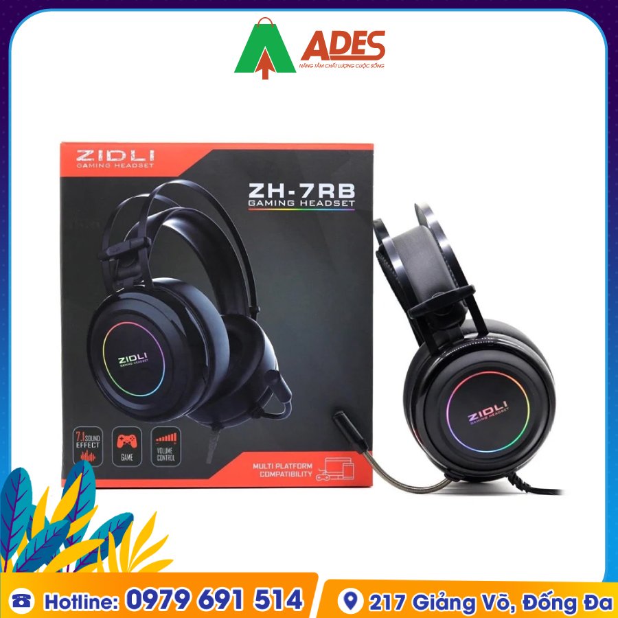 Tai Nghe Gaming Over-Ear Zidli ZH-7RB (7.1) giam gia