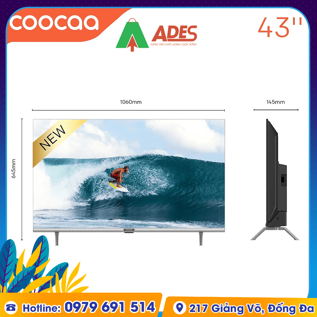 Smart Tivi Coocaa HD 43 inch wifi 43S3U