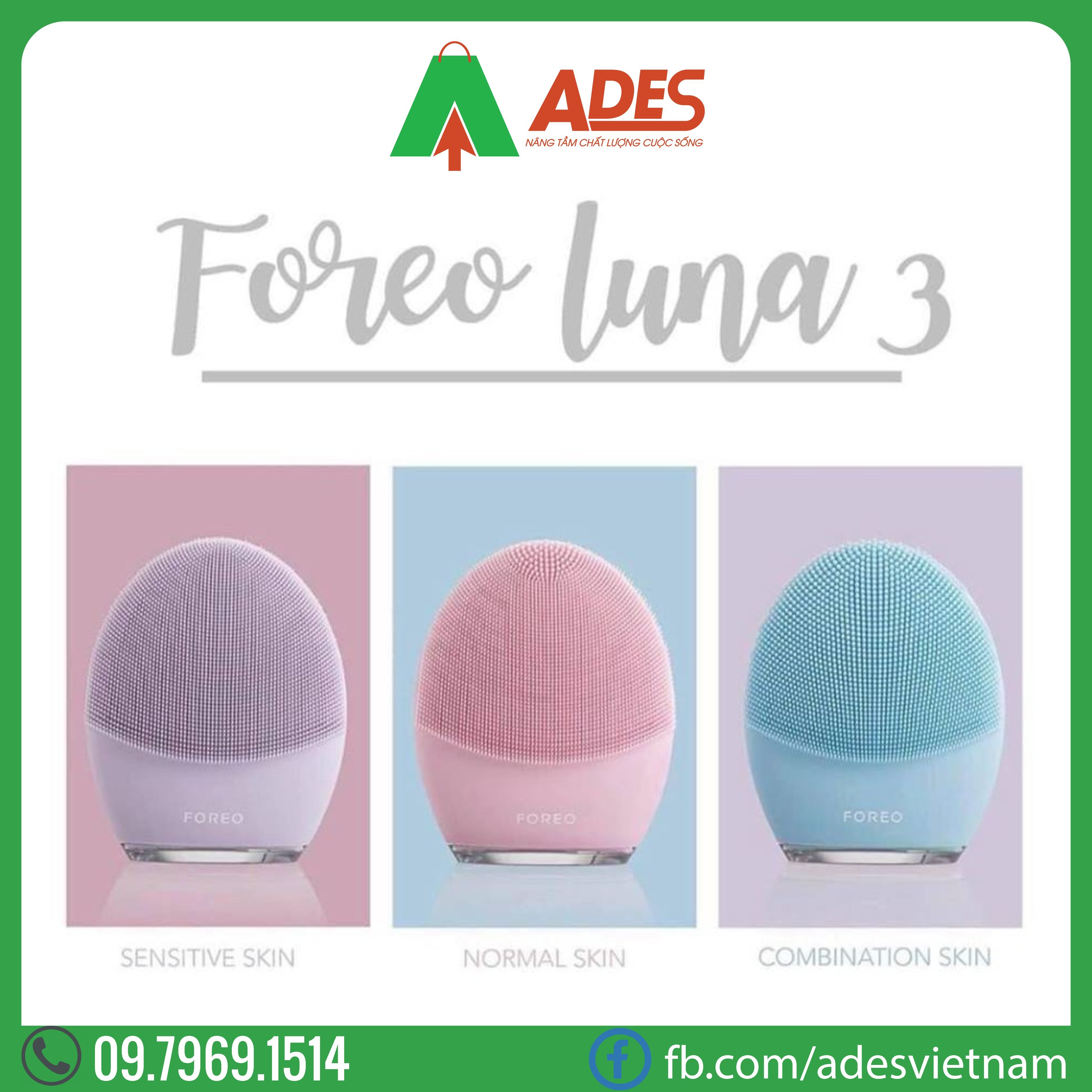 may rua mat Foreo Luna 3