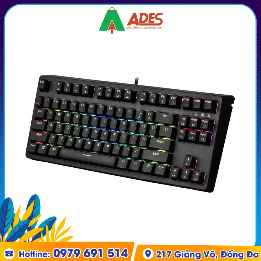 Ban Phim Co Gaming Edra EK387 RGB Outemu Switch chat luong