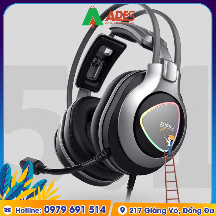 Tai Nghe Gaming Over-Ear Zidli ZH-A10 (7.1) gia re