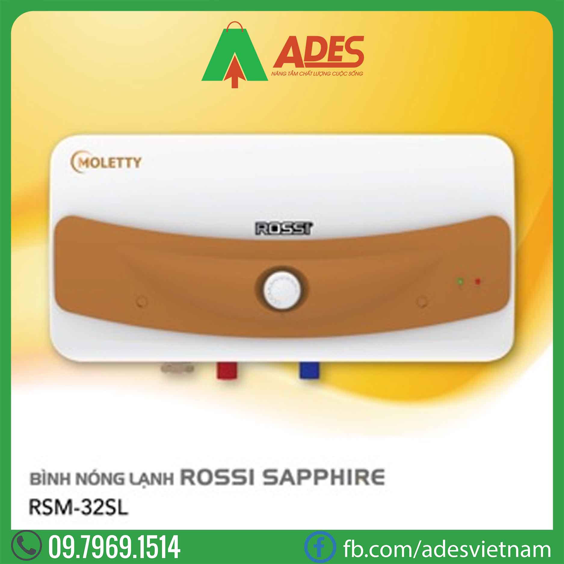 binh nong lanh Rossi Saphir Moletty RSM-32SL