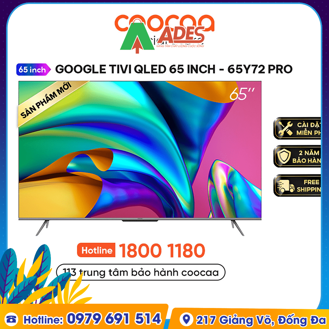 Google Tivi Coocaa Qled 65 inch 65Y72 Pro