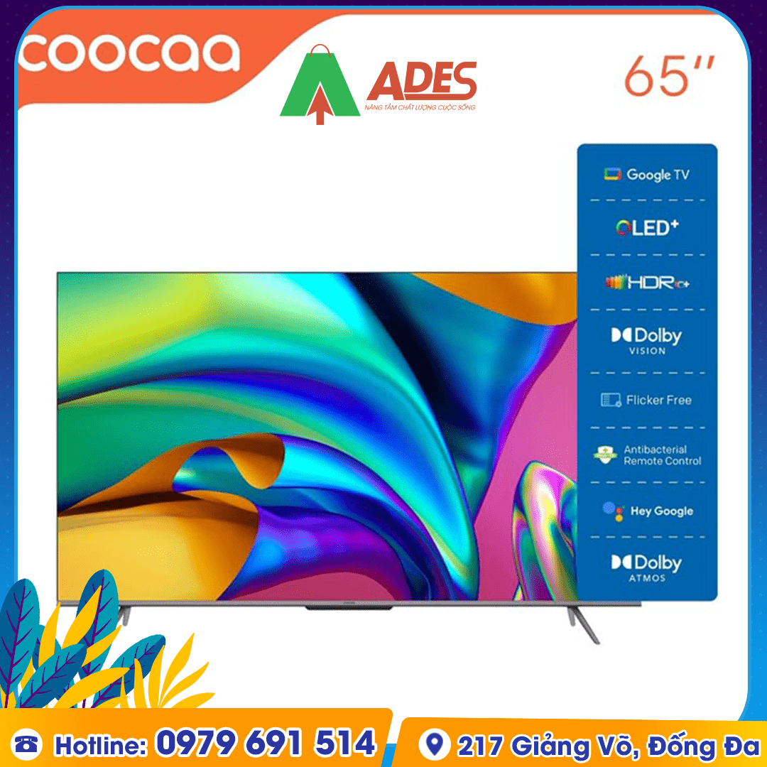 Google Tivi Coocaa Qled 65 inch 65Y72 Pro