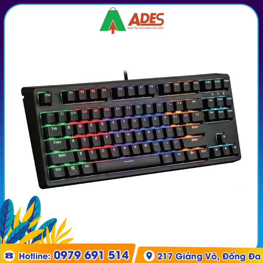 Ban Phim Co Gaming Edra EK387 RGB Outemu Switch gia re