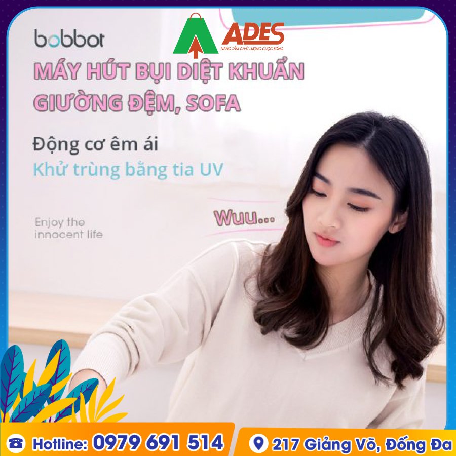 May hut cam tay diet khuan UV Giuong, dem, sofa Bobbot chinh hang