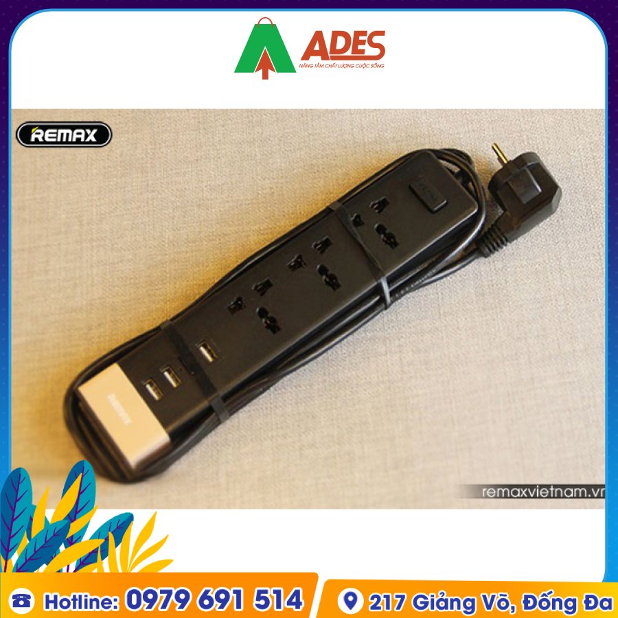 O Cam Dien Da Nang Tich Hop 4 Cong USB Remax RU-S2