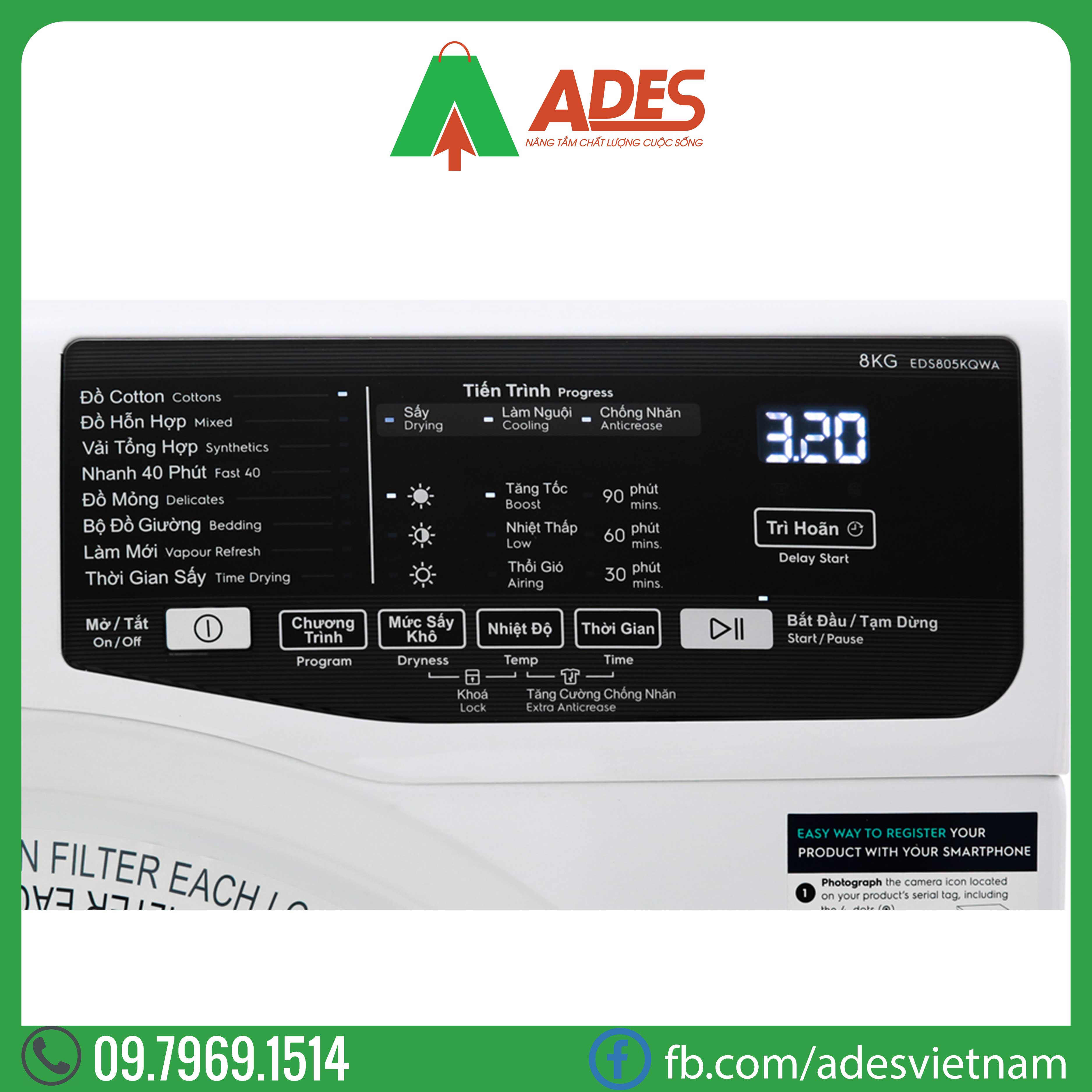 May say Electrolux 8kg EDS805KQWA
