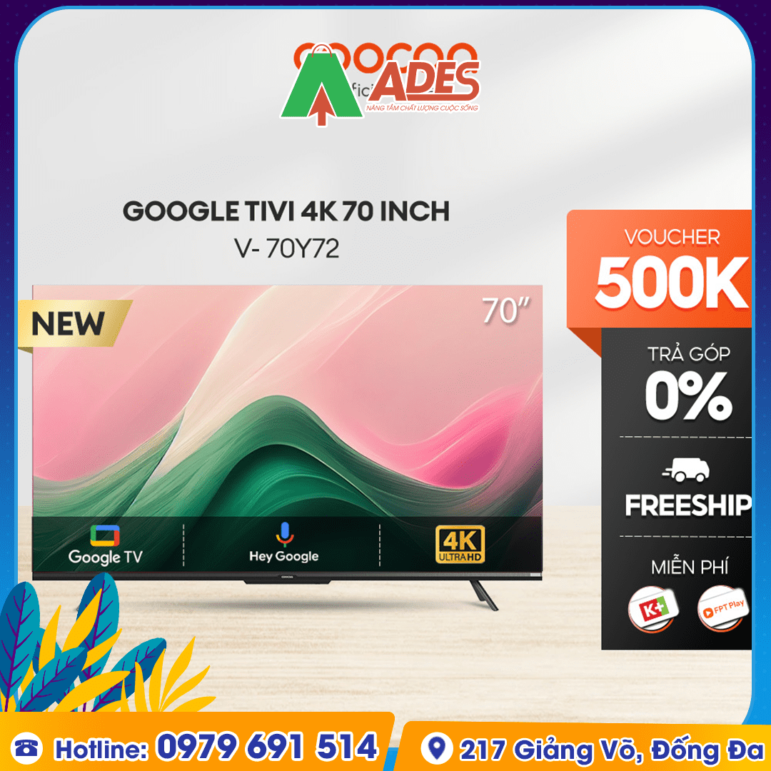 Smart TV Coocaa 4k 70Y72 70 inch