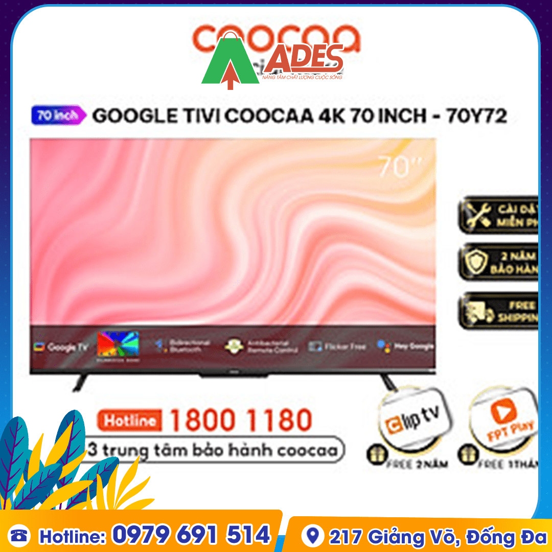 Smart TV Coocaa 4k 70Y72 70 inch