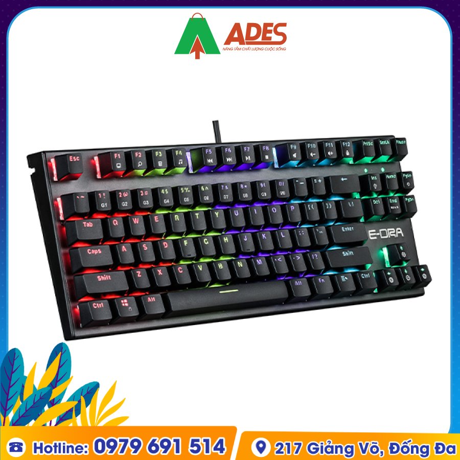 Ban Phim Co Gaming Edra EK3087V2 chat luong