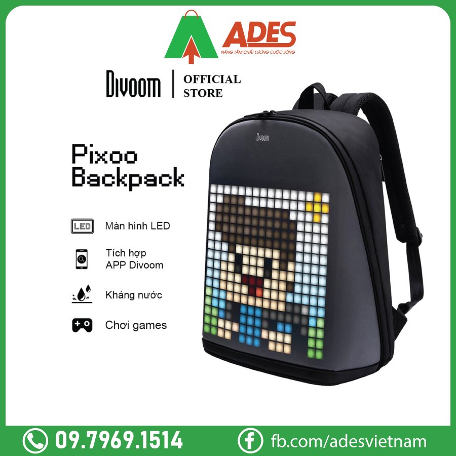 Divoom Pixoo Backpack da chuc nang