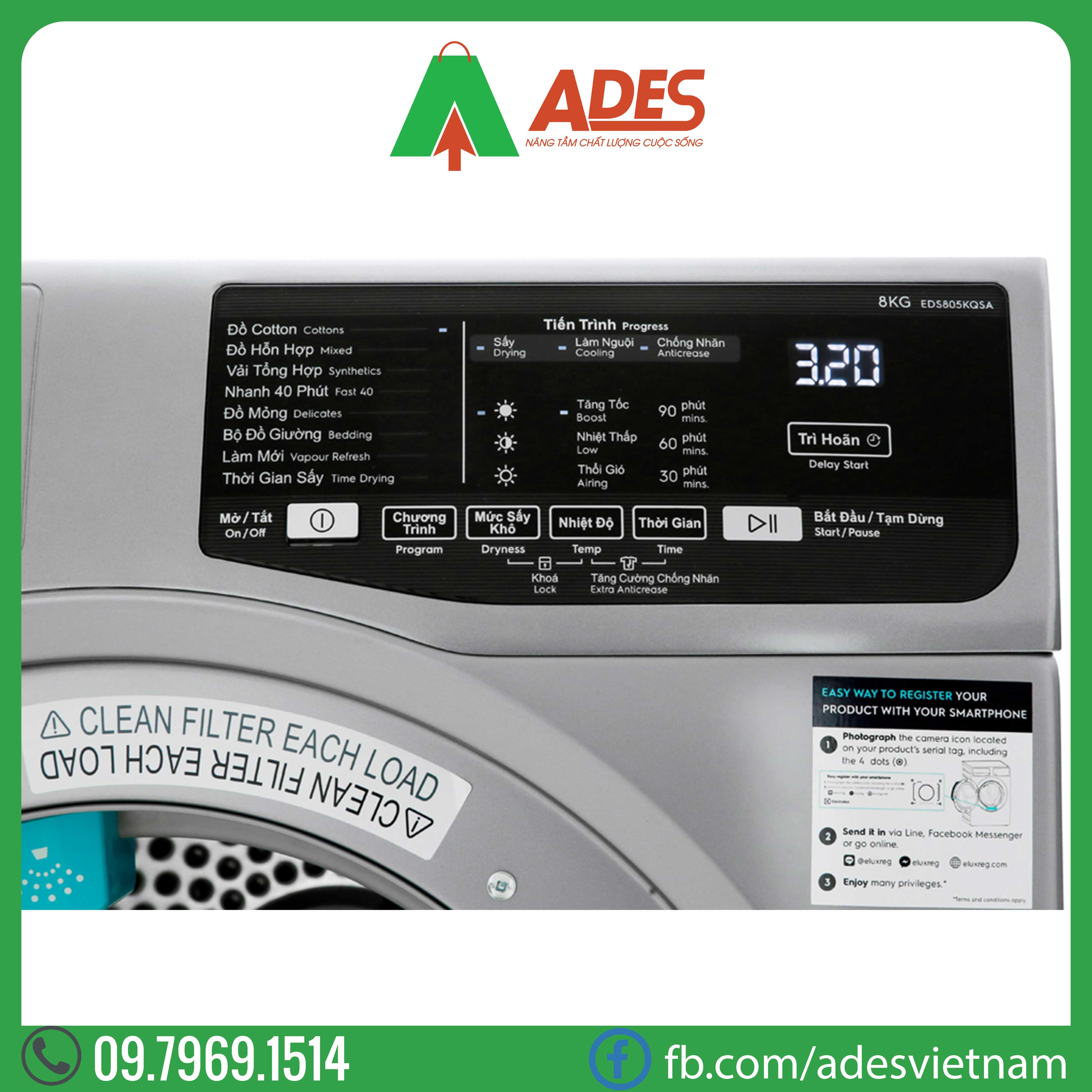May say Electrolux 8kg EDS805KQSA