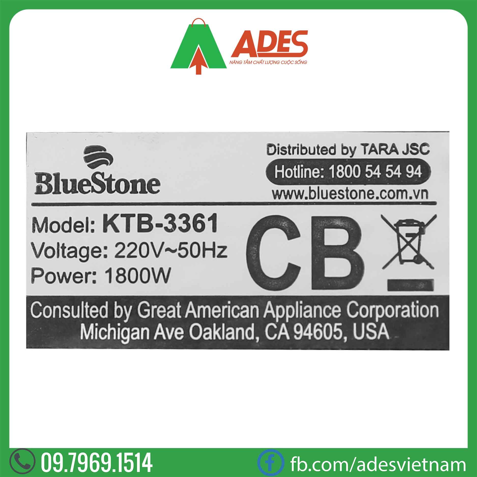 Am sieu toc Bluestone KTB-3361