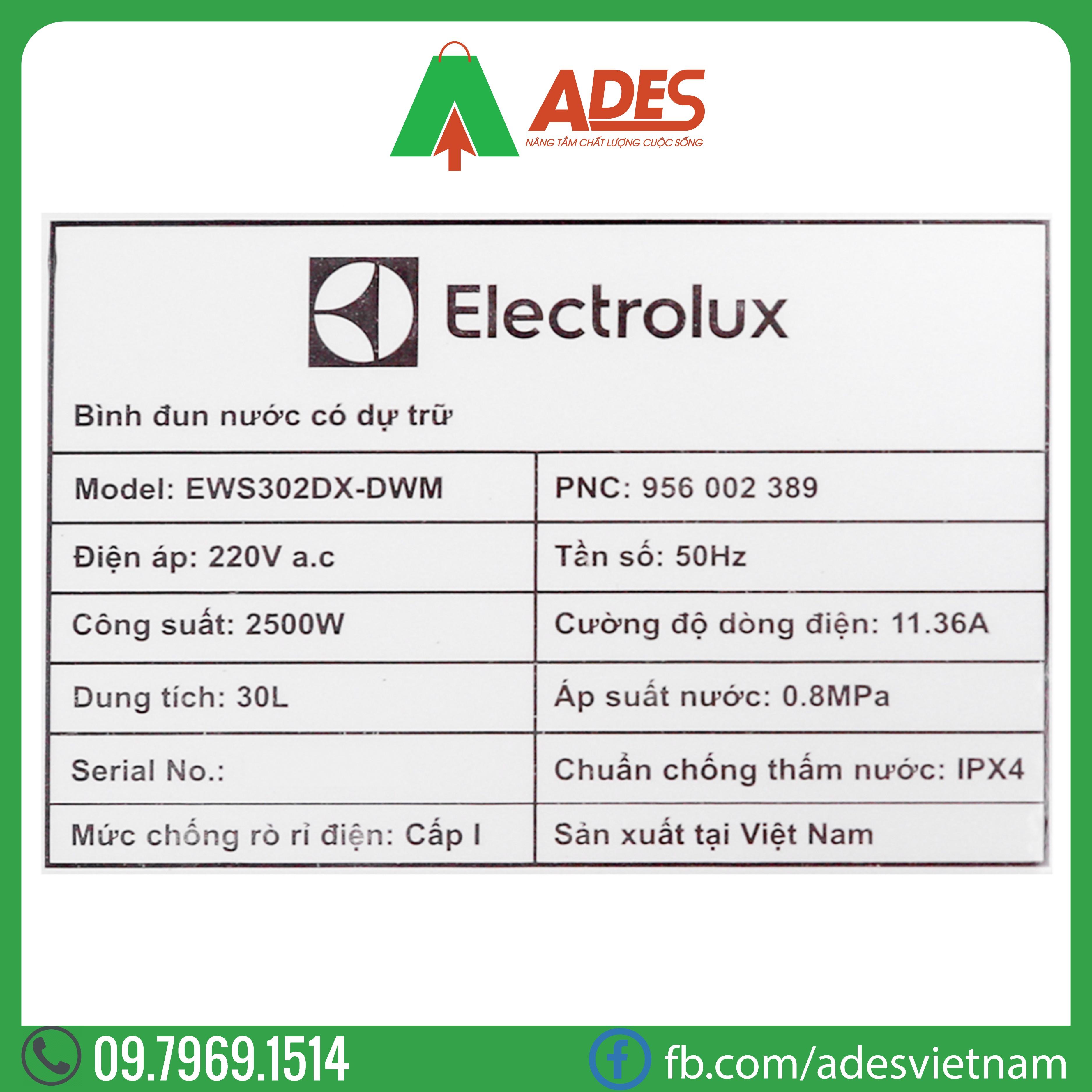 binh nuoc nong Electrolux EWS302DX-DWM