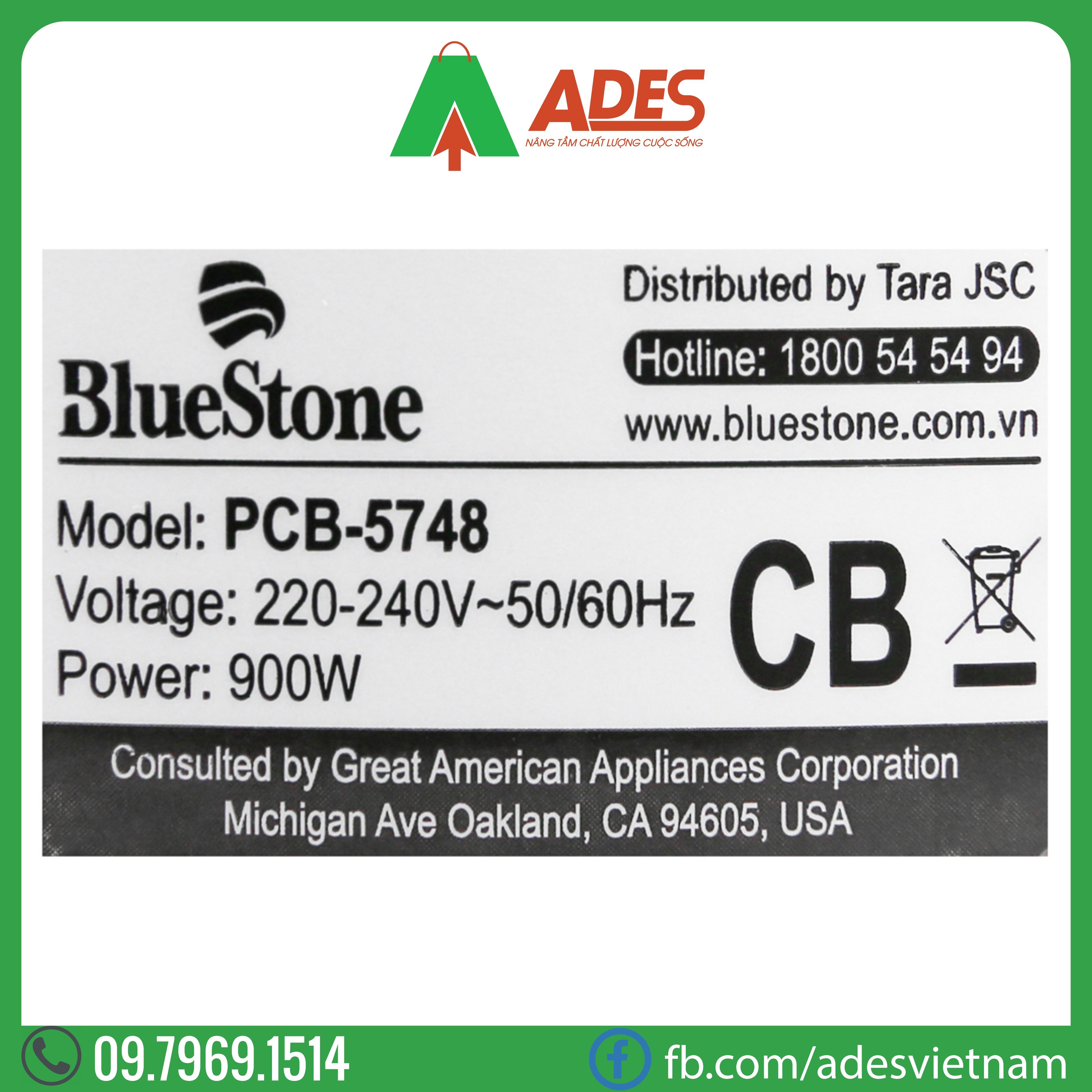 noi ap suat dien 5 lit Bluestone PCB-5748