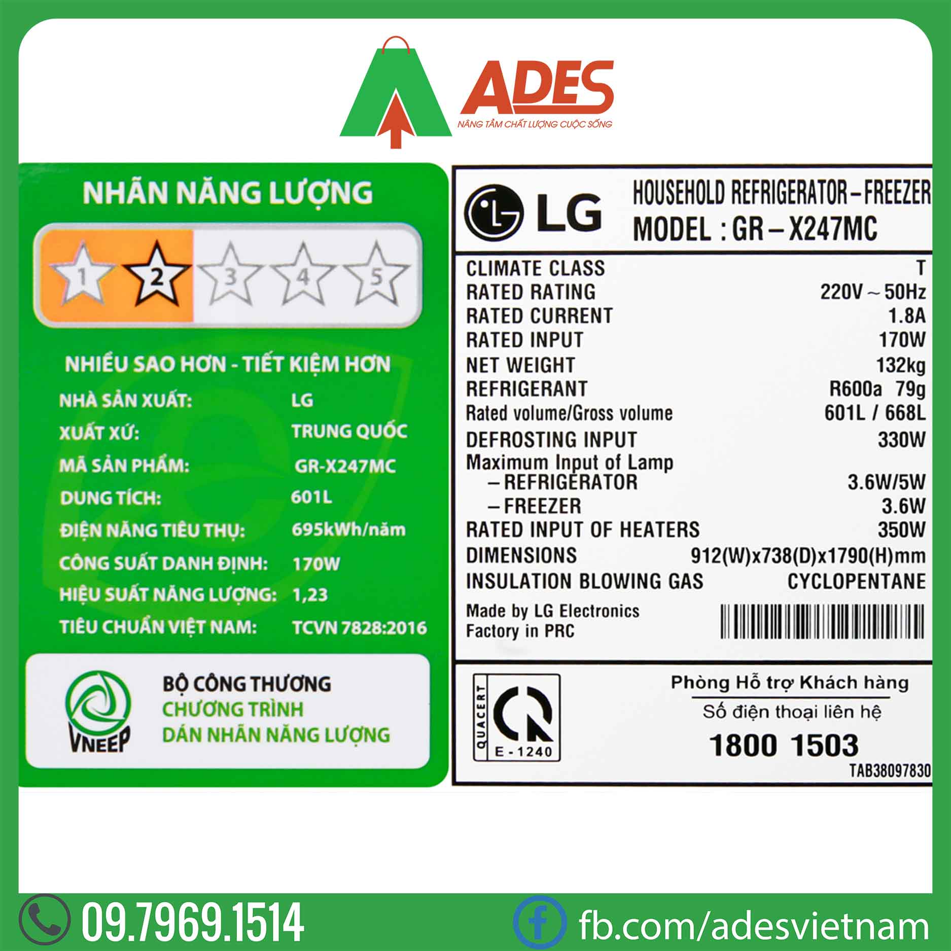 Tu lanh LG Inverter InstaView Door-in-Door GR-X247MC