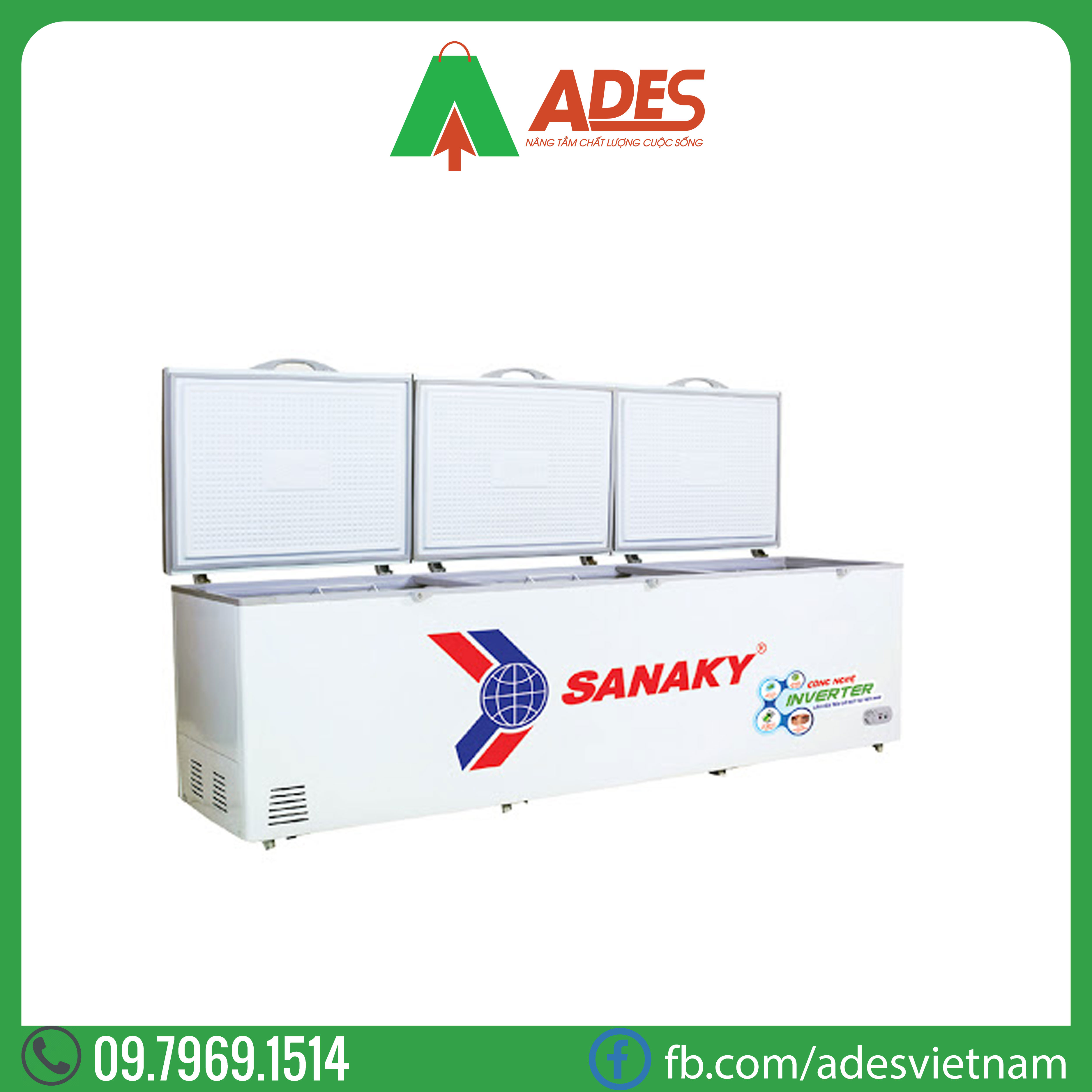 Tu Dong SANAKY Inverter 900 Lit VH 1199HY3